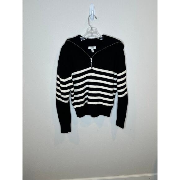 Cos striped 1/2 zip sweater-xs - Picture 3 of 5